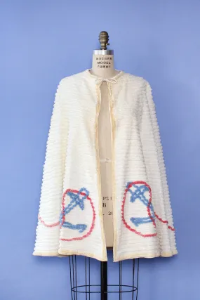 1930s Sailboat Chenille Beach Cape S-L