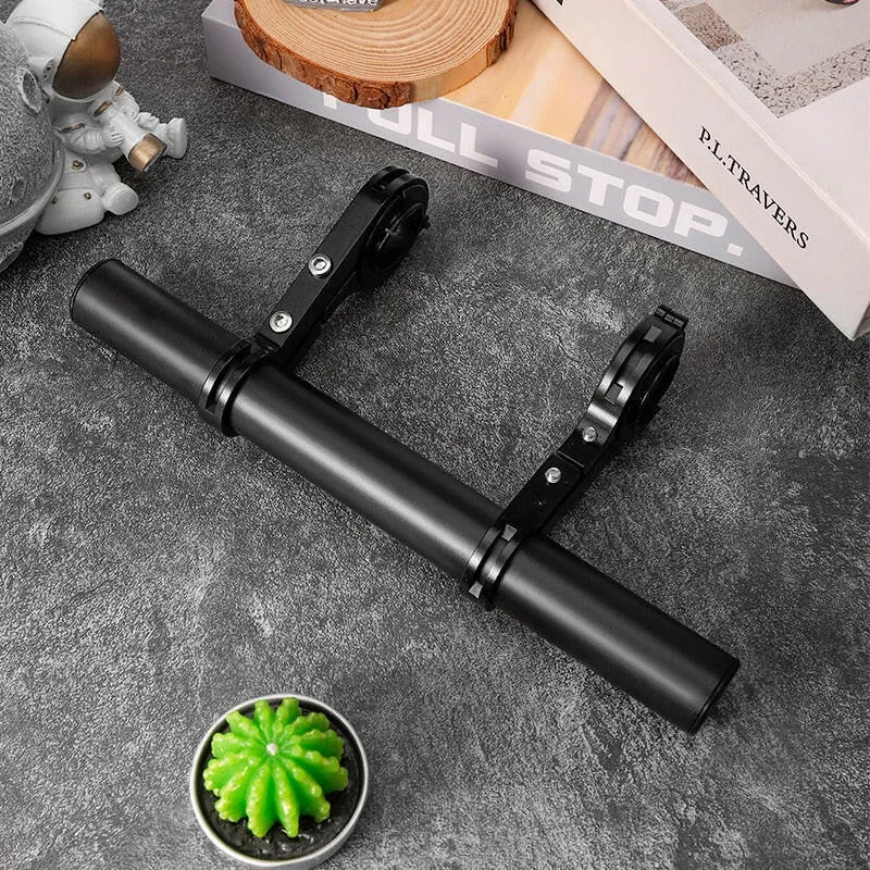 20/30cm Bicycle Handlebar Extended Bracket Bike Mount Bar Computer Holder Support Rack Alloy Stand Double Frame Bicycle Clip