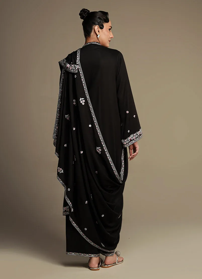 3 Pc Viscose Embroidered Suit - Itvse-214000