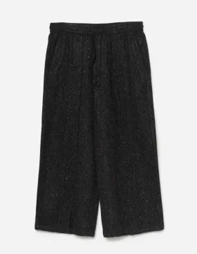 5334 Wool Hakama Track Pants Black