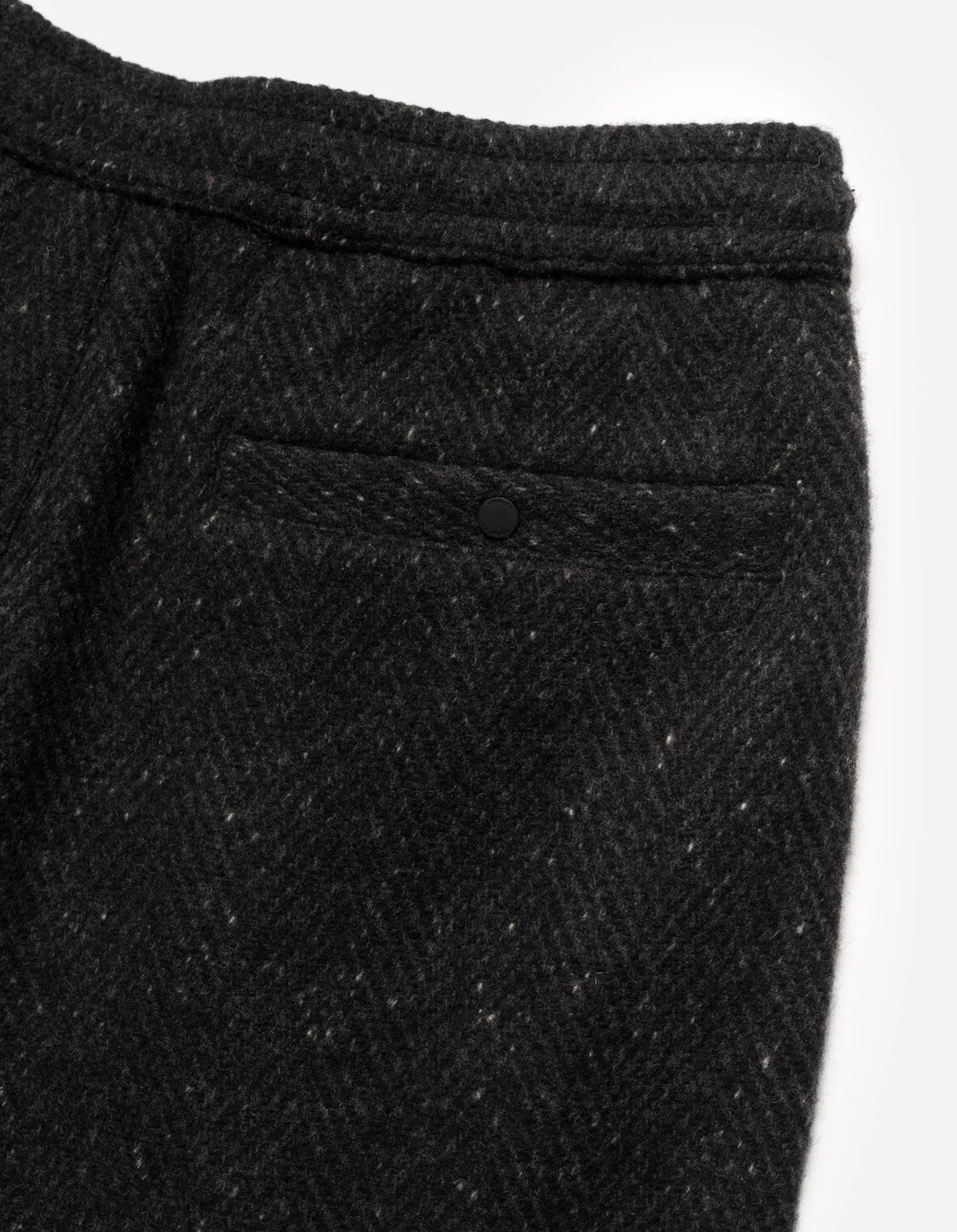 5334 Wool Hakama Track Pants Black