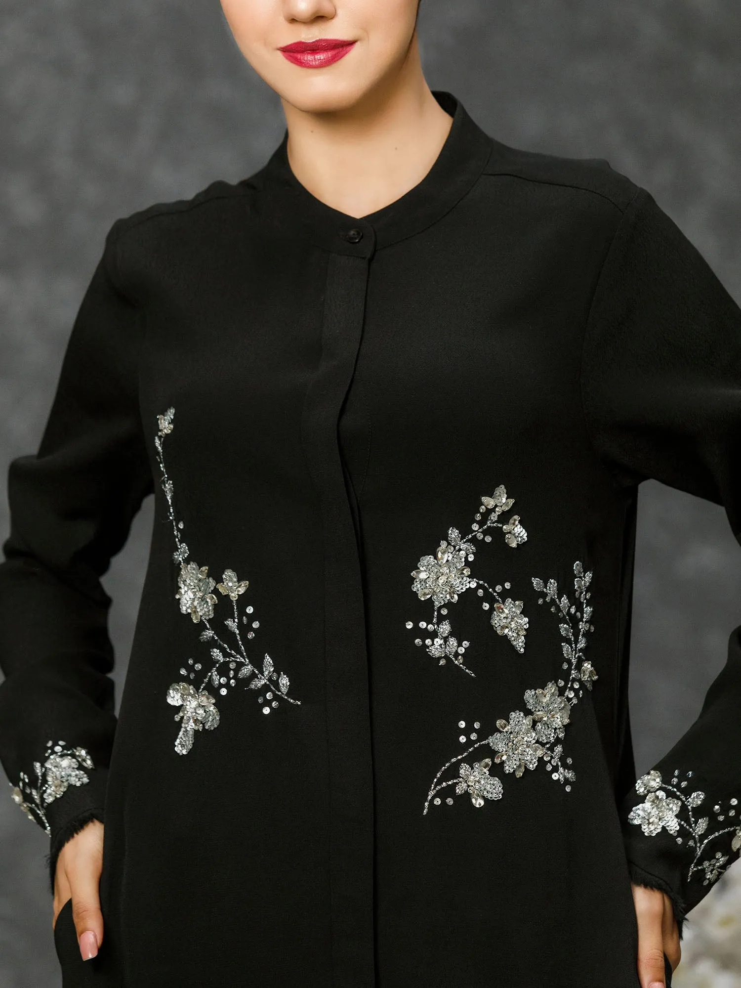 Abaya Koh-I-Noor Black