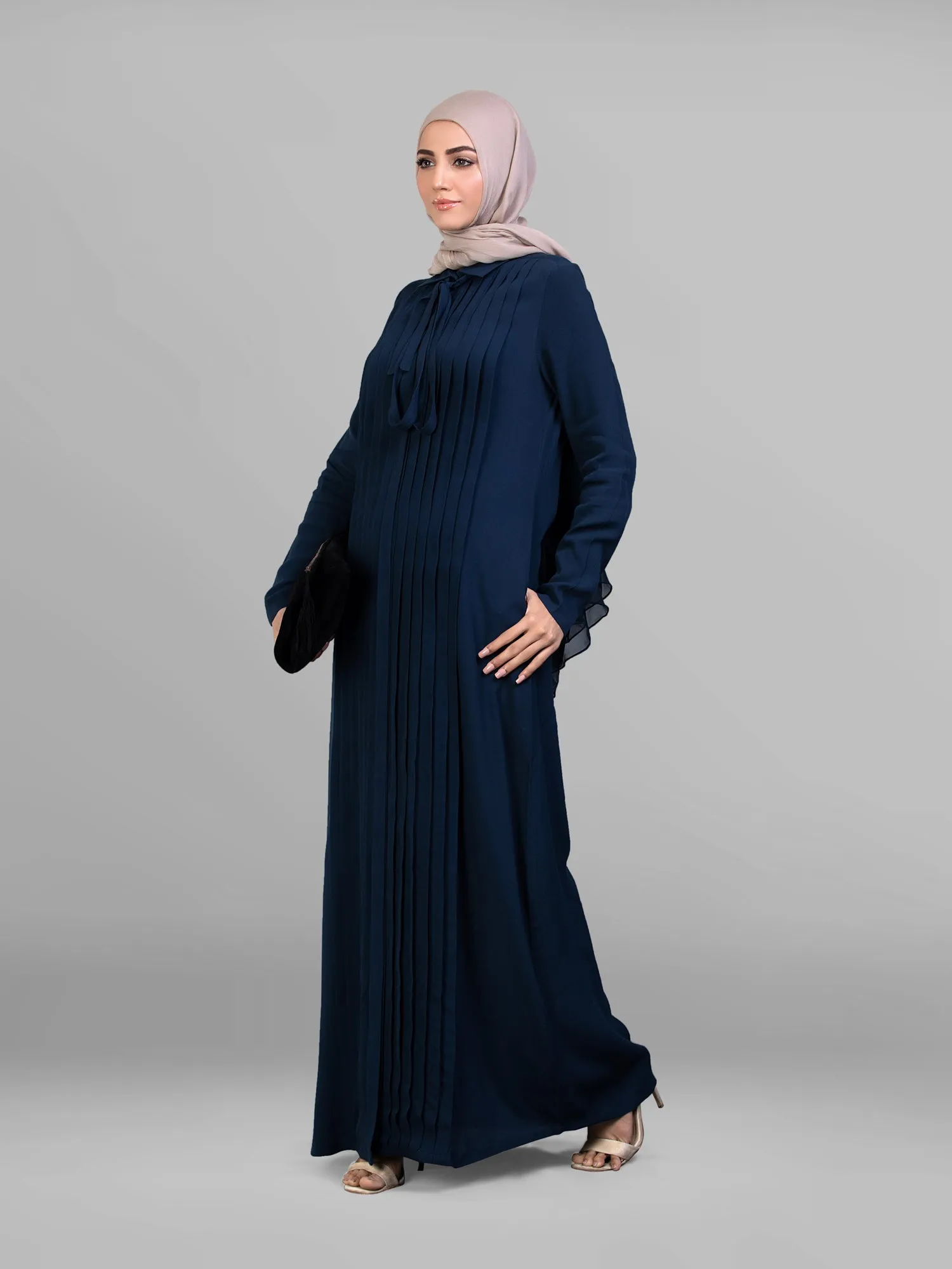 Abaya Tuck up-Navy