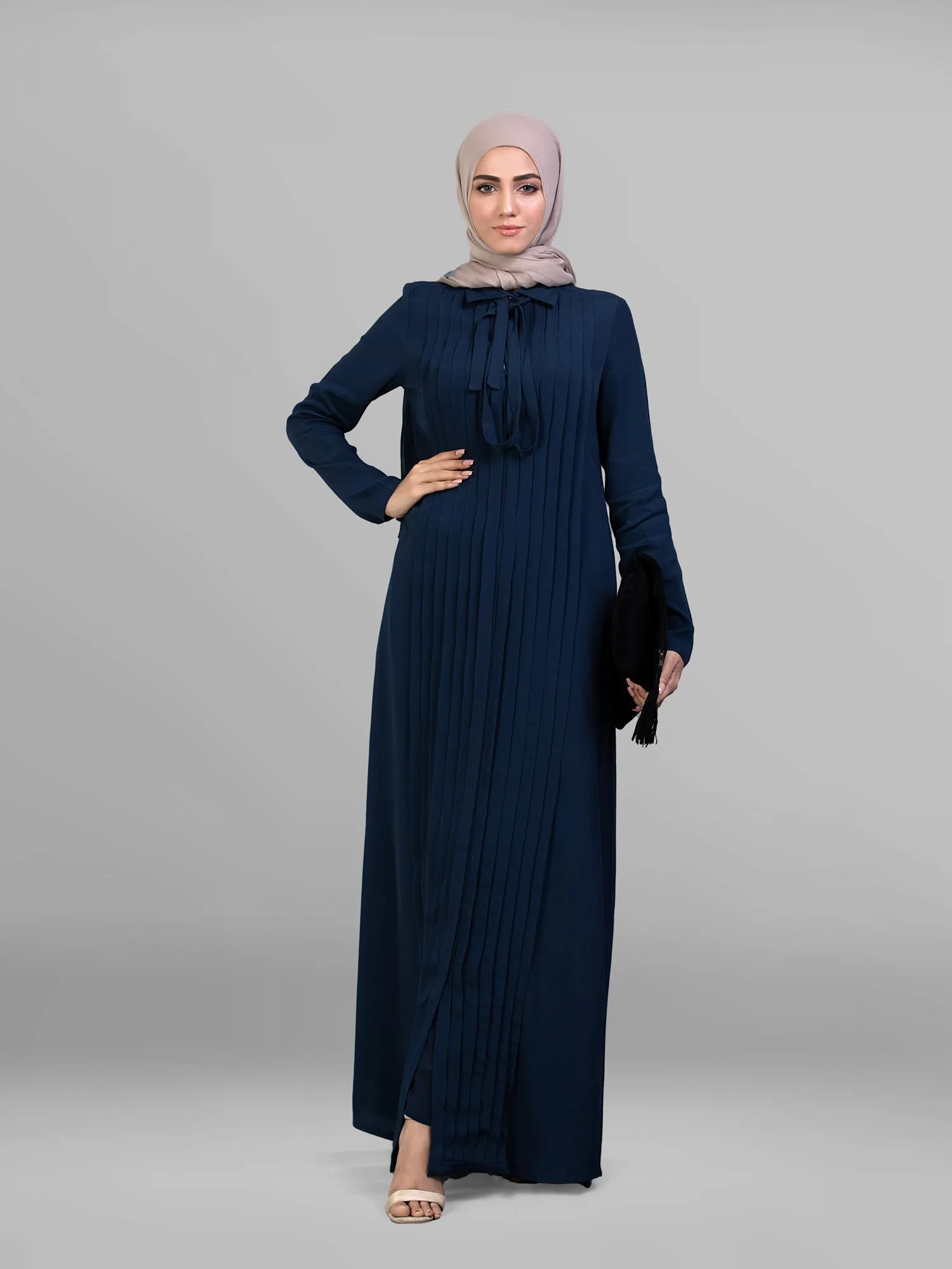 Abaya Tuck up-Navy