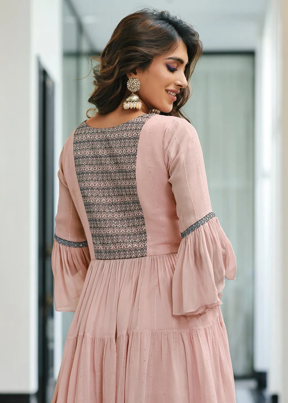 Admirable Mauve Pink Party Festive Palazzo Salwar Suit