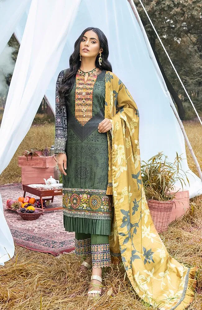 Al Zohaib Wintry Breeze Embroidered Winter Collection with Shawl – WB21-08