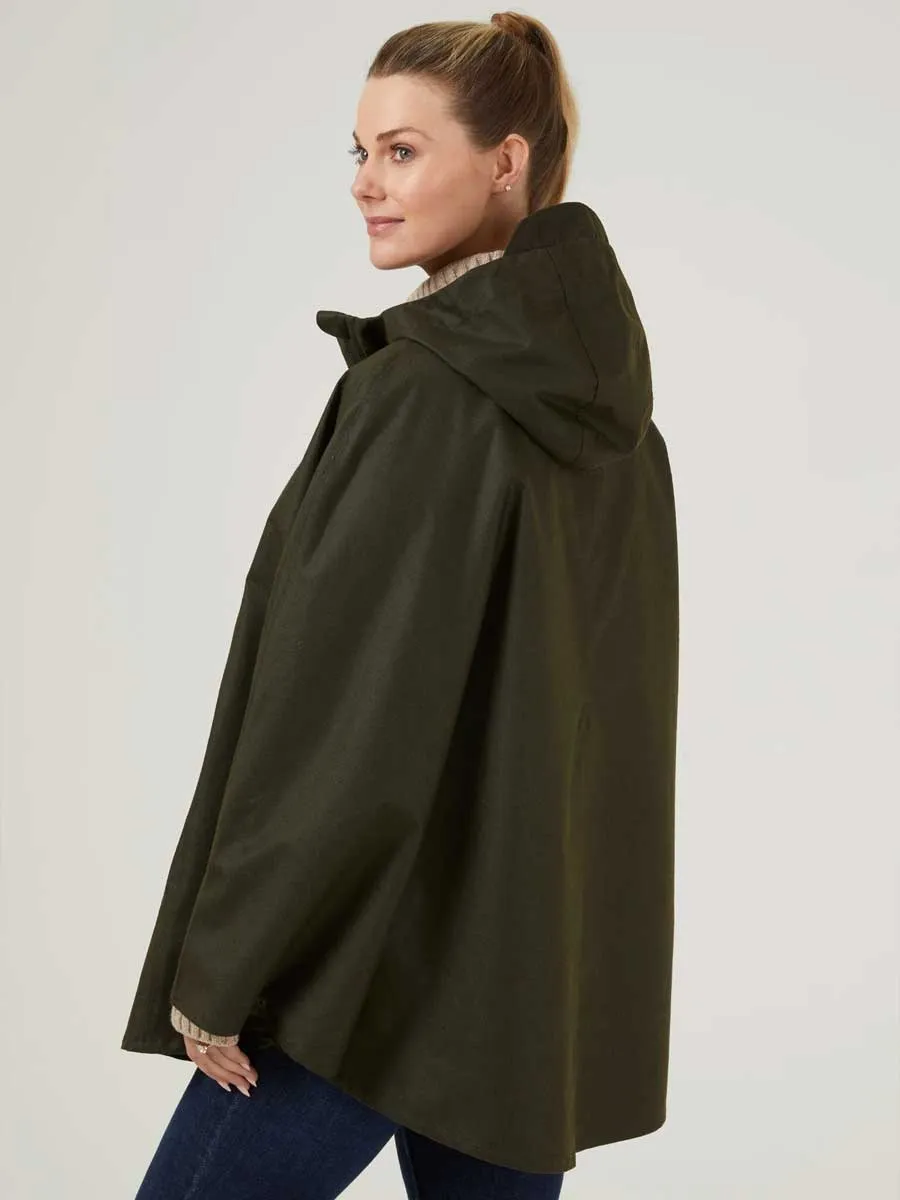 ALAN PAINE Fernley Ladies Waterproof Cape - Woodland