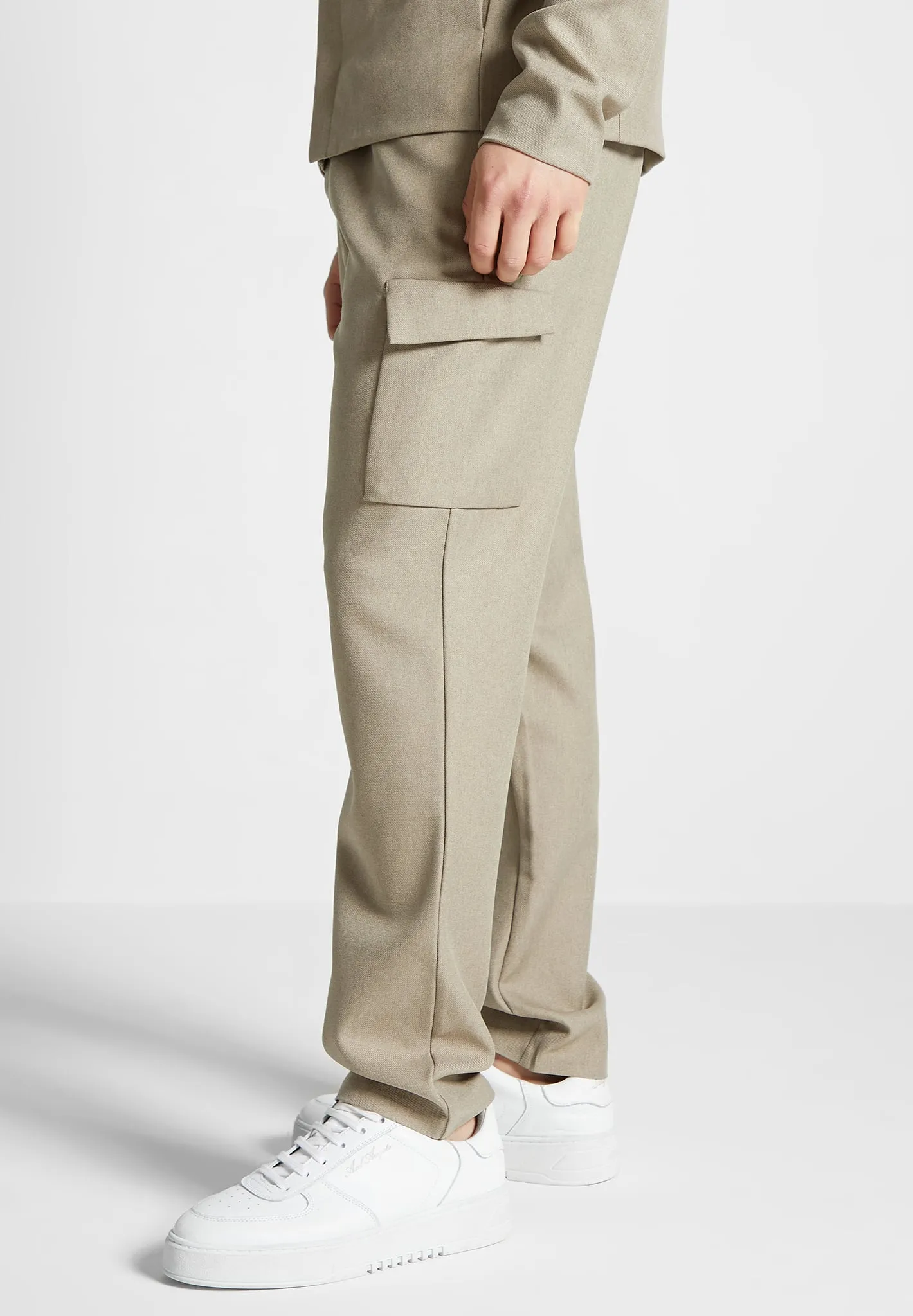 Angular Pocket Cargo Pants - Beige