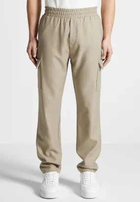 Angular Pocket Cargo Pants - Beige