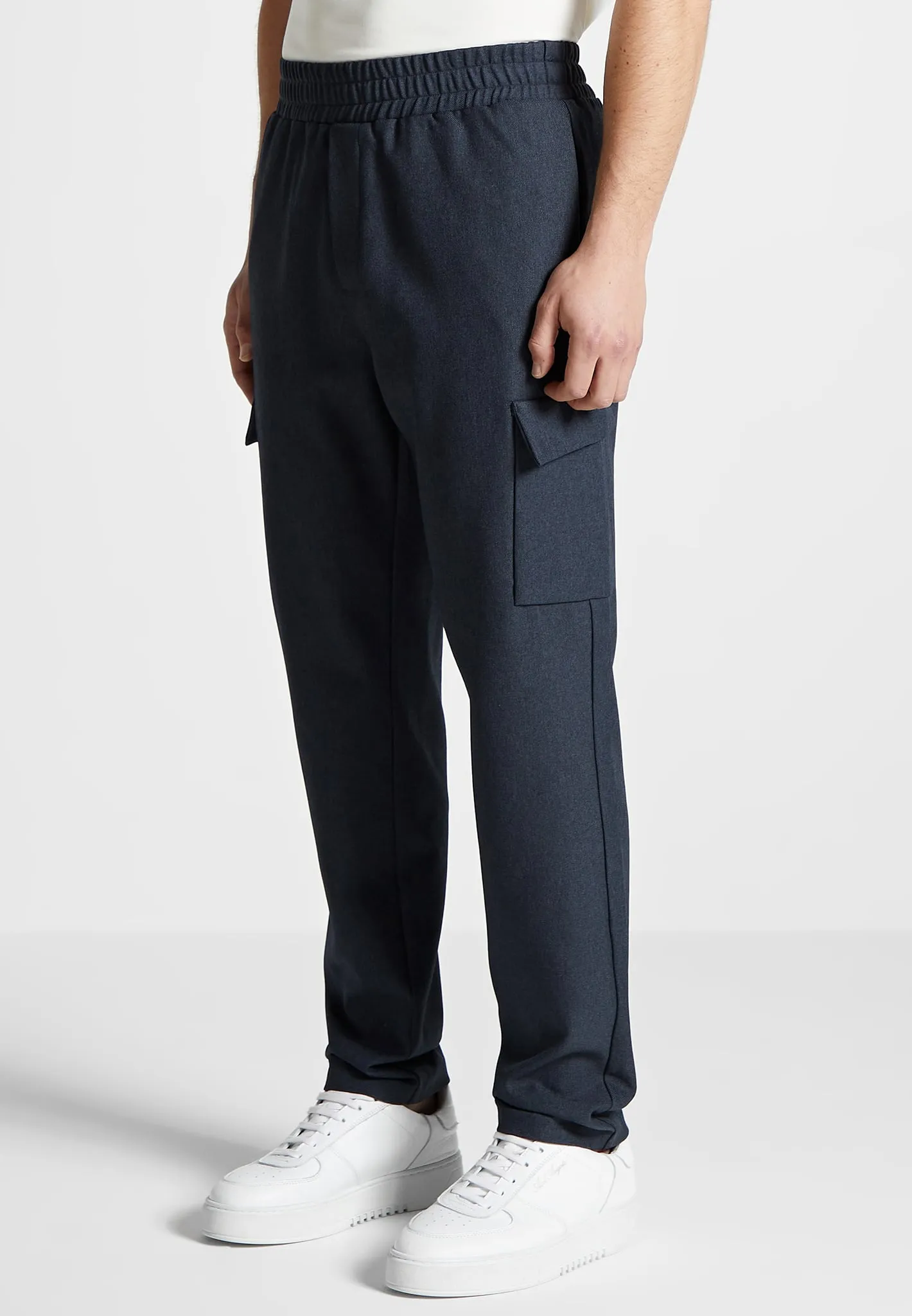 Angular Pocket Cargo Pants - Navy