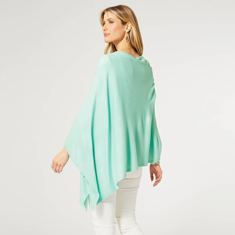 Aqua Lightweight Poncho One Size