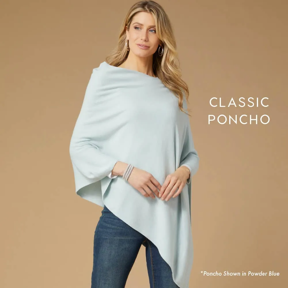 Aqua Lightweight Poncho One Size