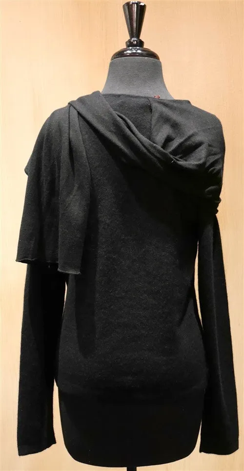 Armand Diradourian Cashmere Sweater with Scarf Wrap