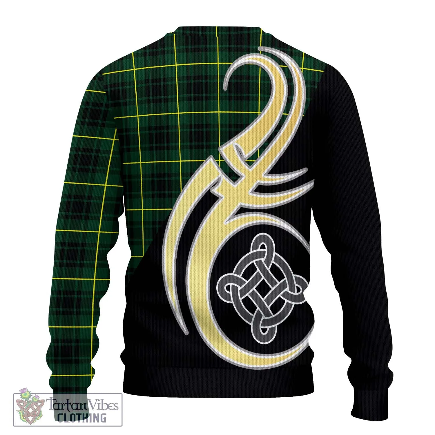 Arthur Modern Tartan Ugly Sweater with Family Crest and Celtic Symbol Style