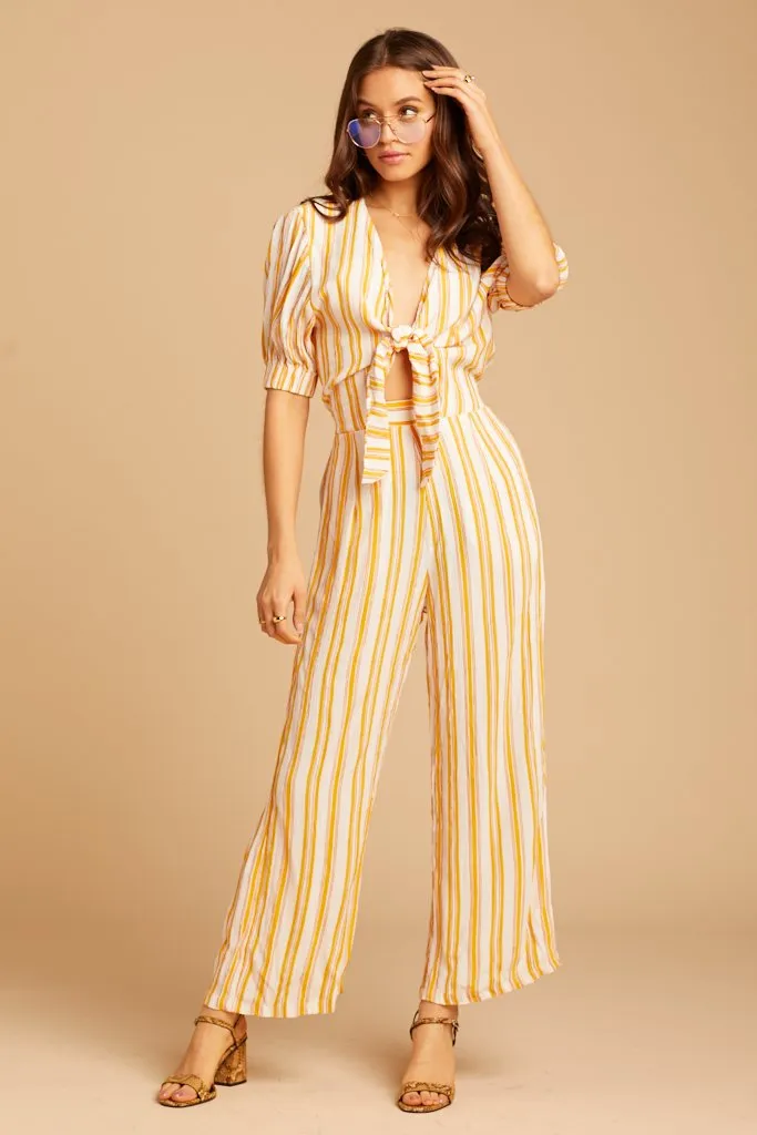 Azure Stripe Matese Jumpsuit