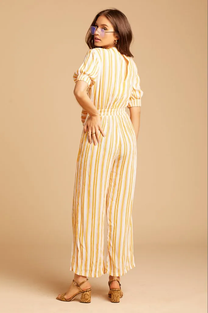 Azure Stripe Matese Jumpsuit