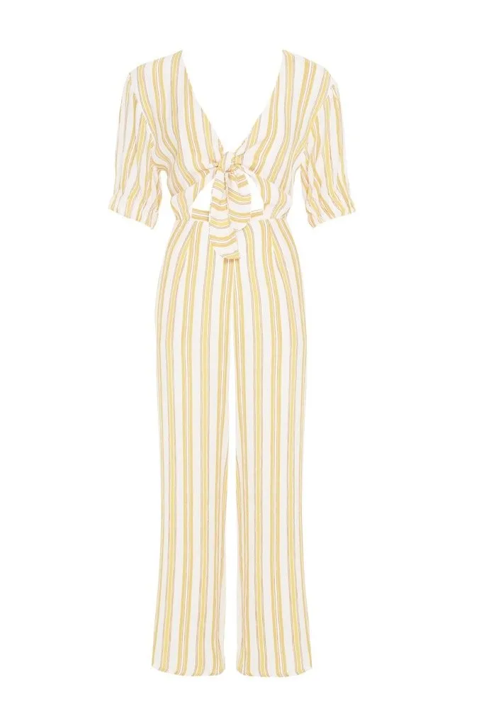 Azure Stripe Matese Jumpsuit