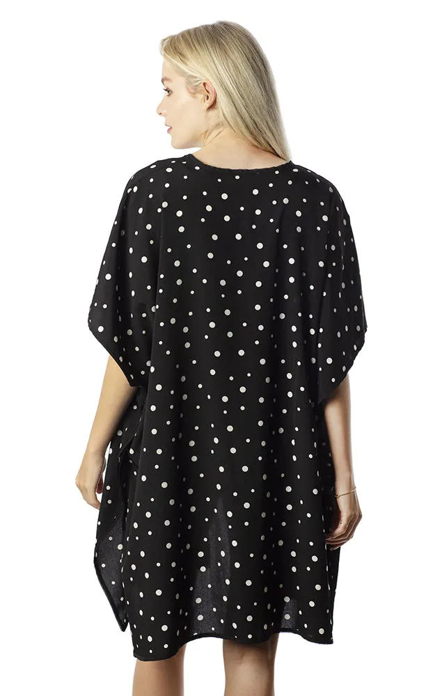 BAAP4956 Polka Dots Print Kimono