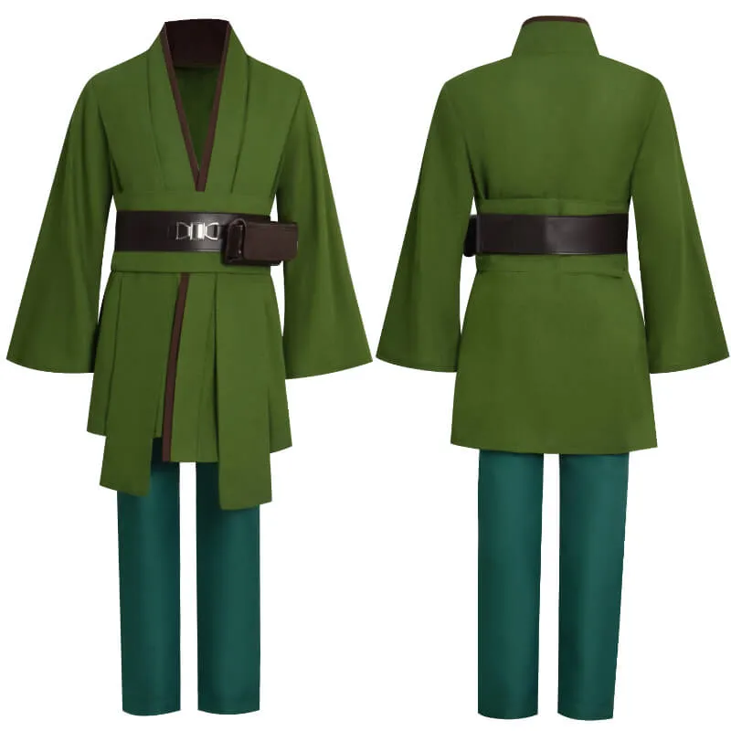 BEcostume Kids Jedi Survivor Anakin Outfit Star Wars Anakin Skywalker Halloween Suit Green Color