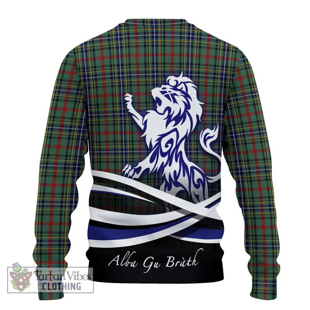 Bisset Tartan Ugly Sweater with Alba Gu Brath Regal Lion Emblem