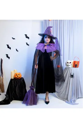 Black And Purple Halloween Witch Theme Set Of 3