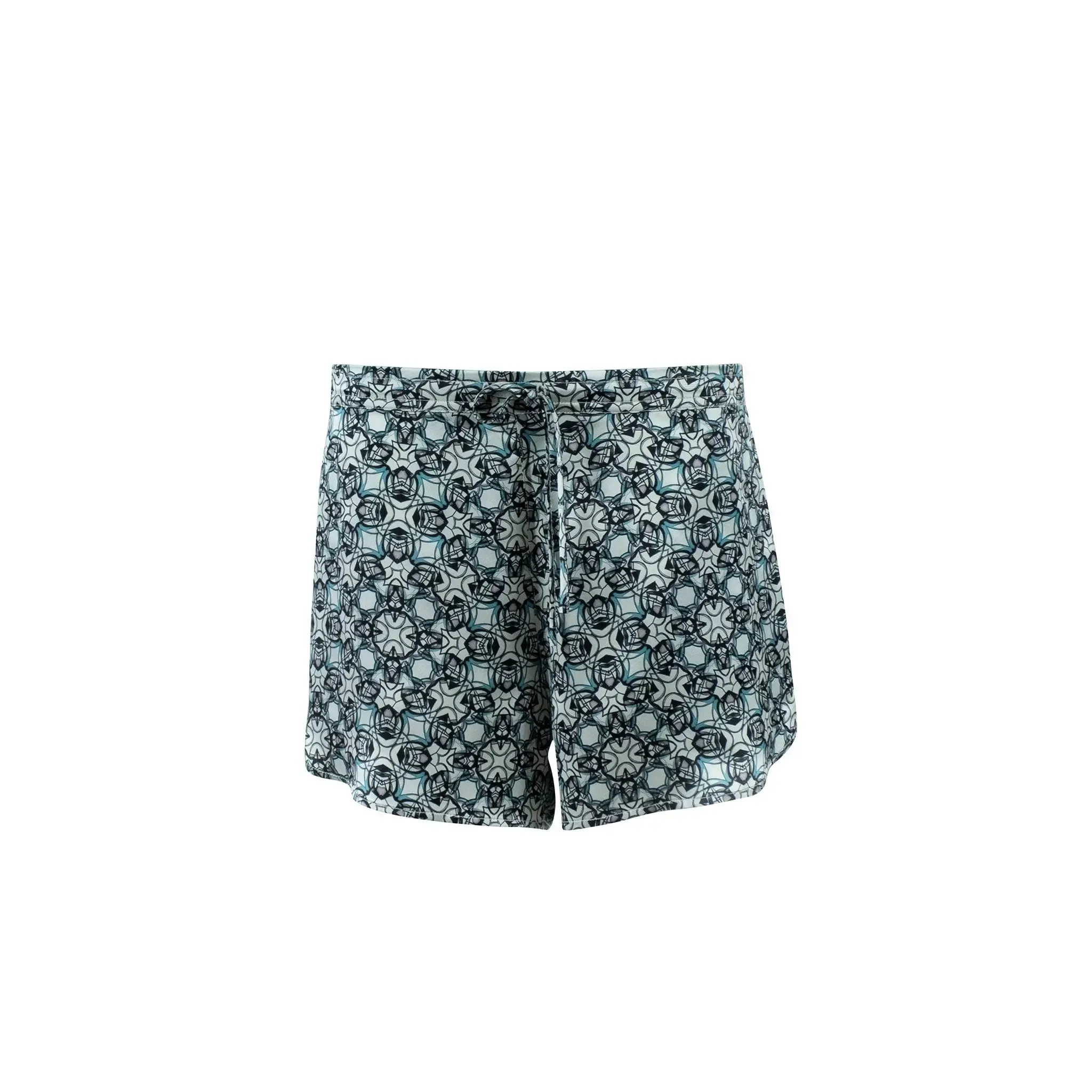 Black Crystal Neo Geo Silk Shorts