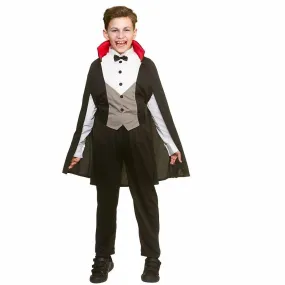 Bloodthirsty Vampire Childs Fancy Dress Costume Dracula Cape