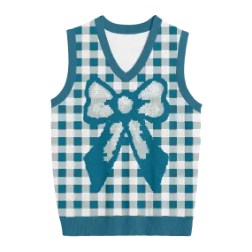 Blue Bow Knit Vest