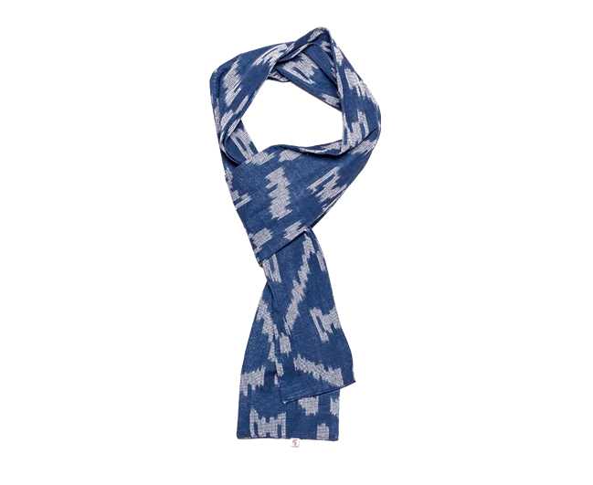 Blue Ikat Scarf