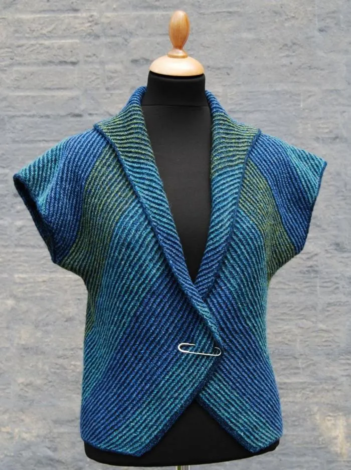 Blues vest by Hanne Falkenberg, pattern (only sold as part of kit)