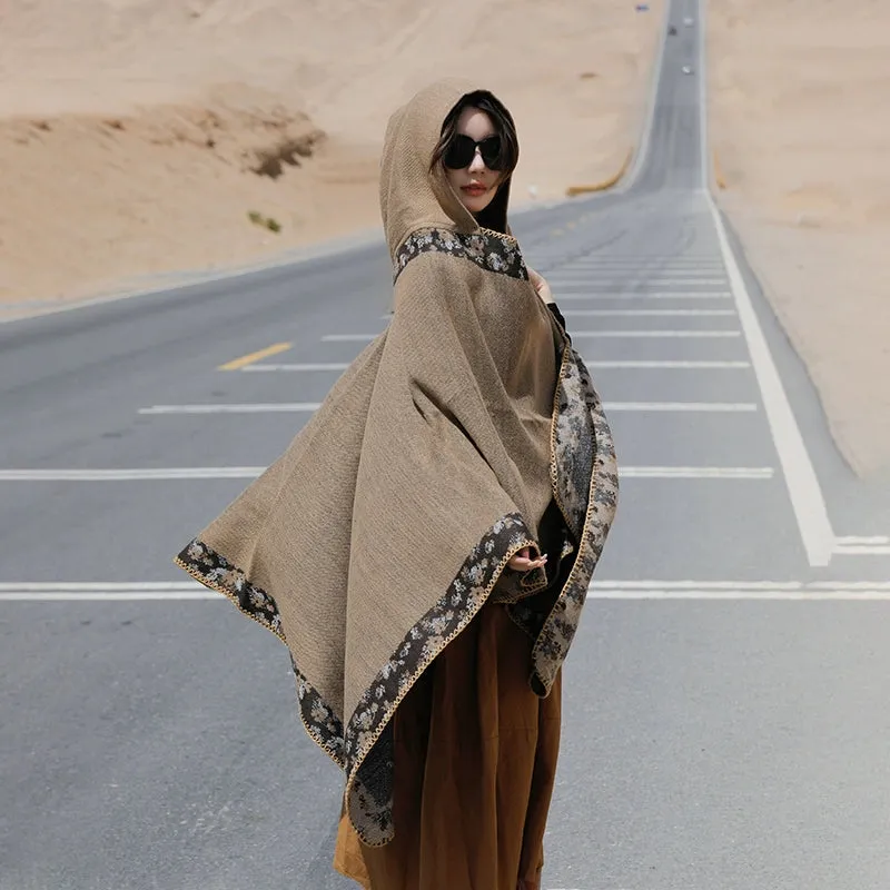 Bohemian Shawl, Exotic Cape Female Fashion Photography Ethnic Style Scarf