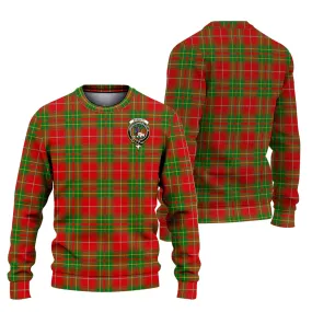 Burnett Tartan Ugly Sweater with Family Crest