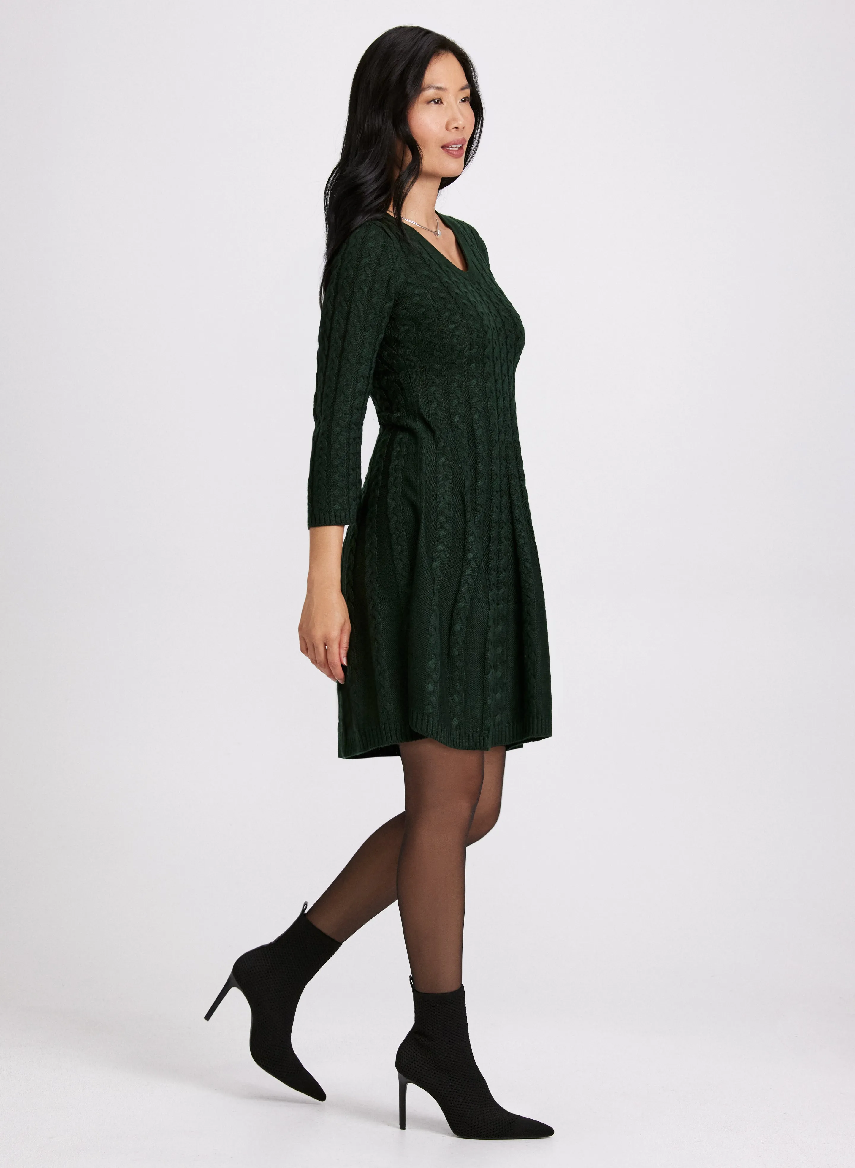 Cable Knit Sweater Dress