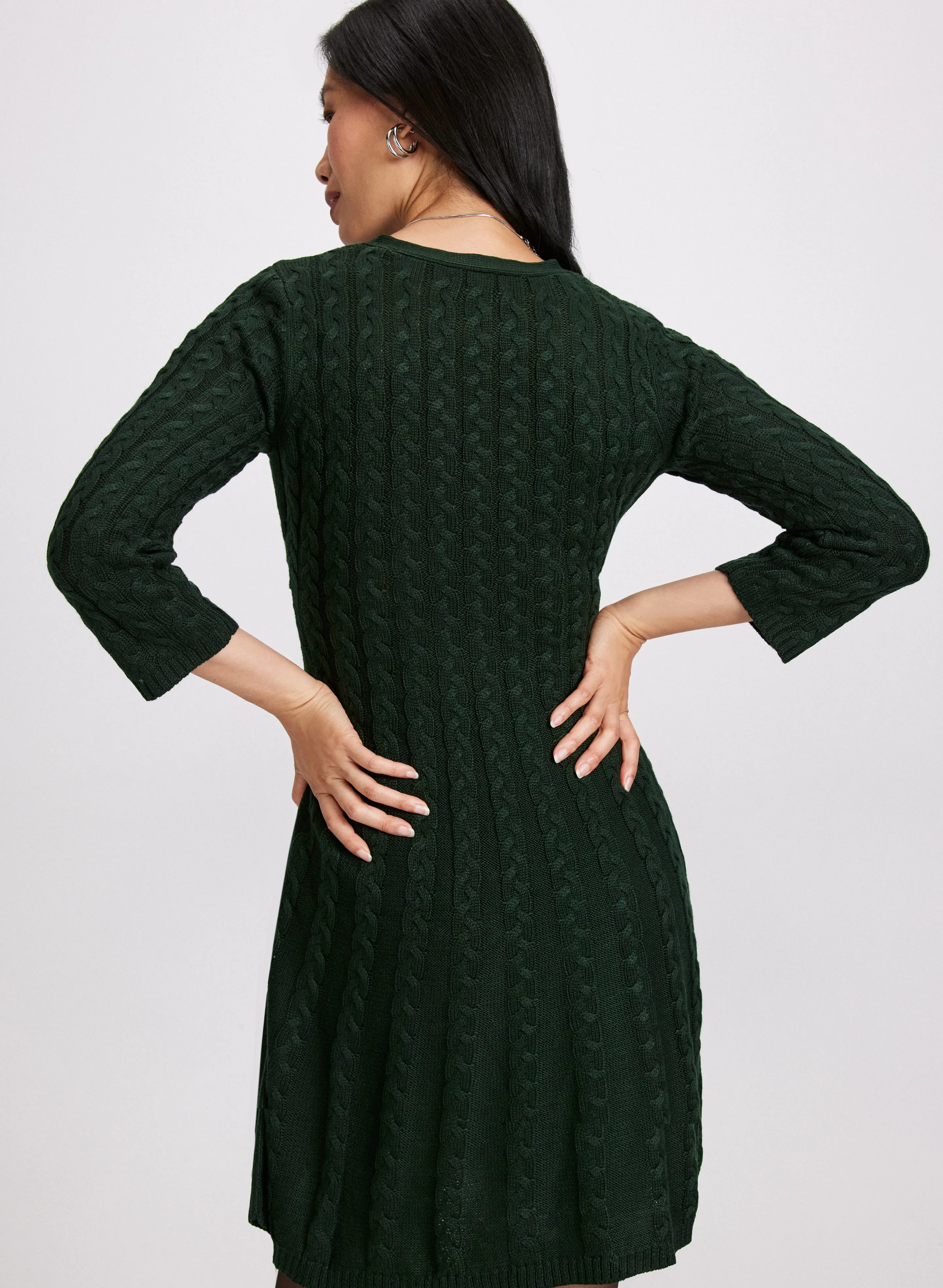 Cable Knit Sweater Dress