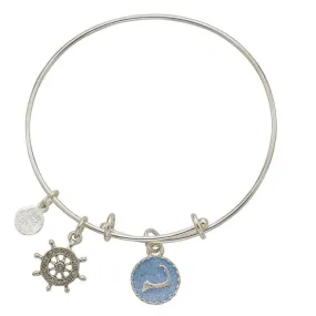 Cape Cod Ships Wheel Bangle Bracelet