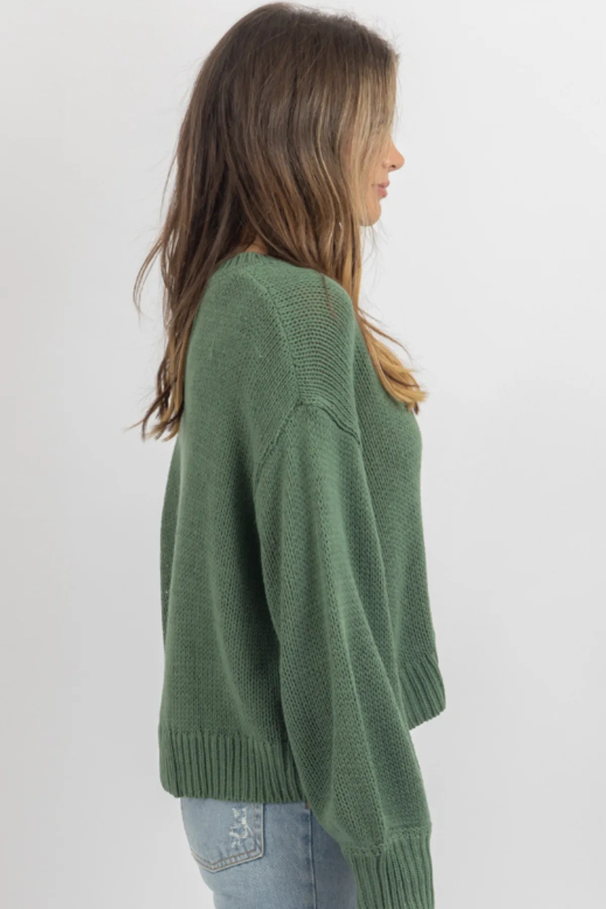 CAPSULE GREEN KNIT TOP