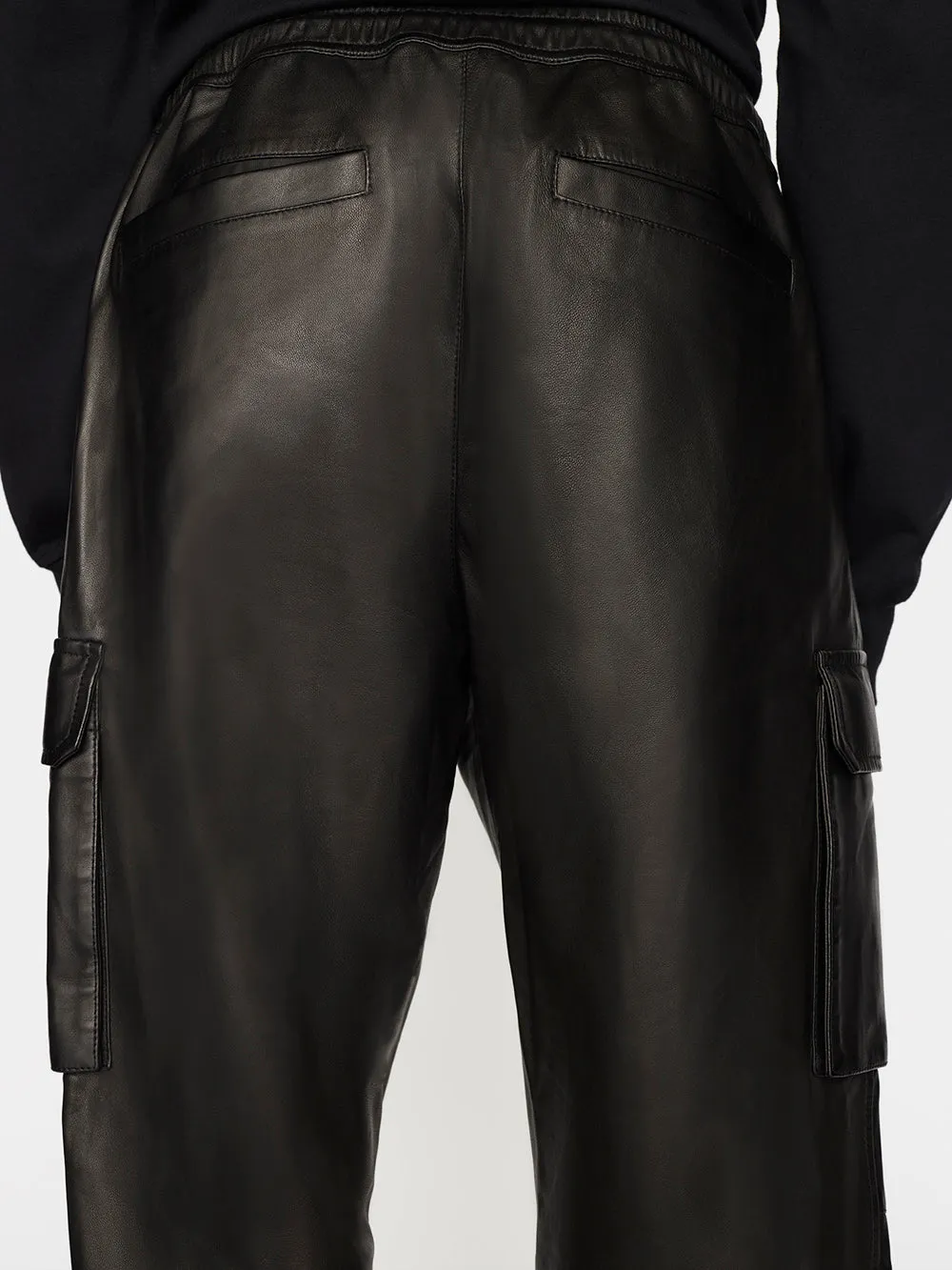 Cargo Leather Pant -- Noir