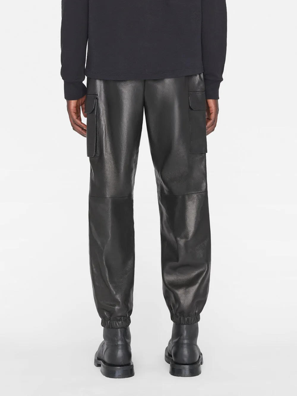 Cargo Leather Pant -- Noir