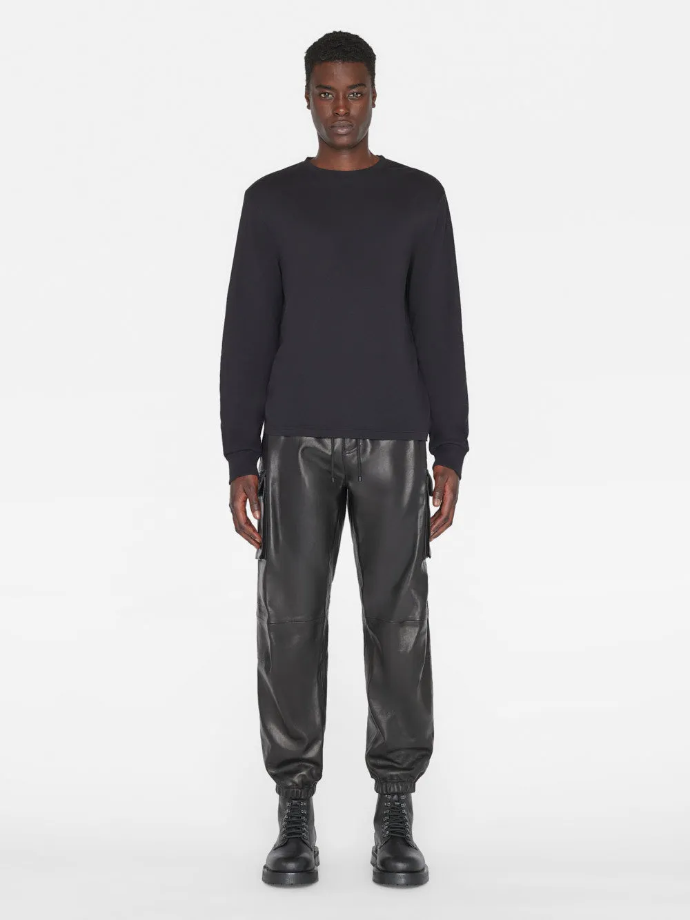 Cargo Leather Pant -- Noir