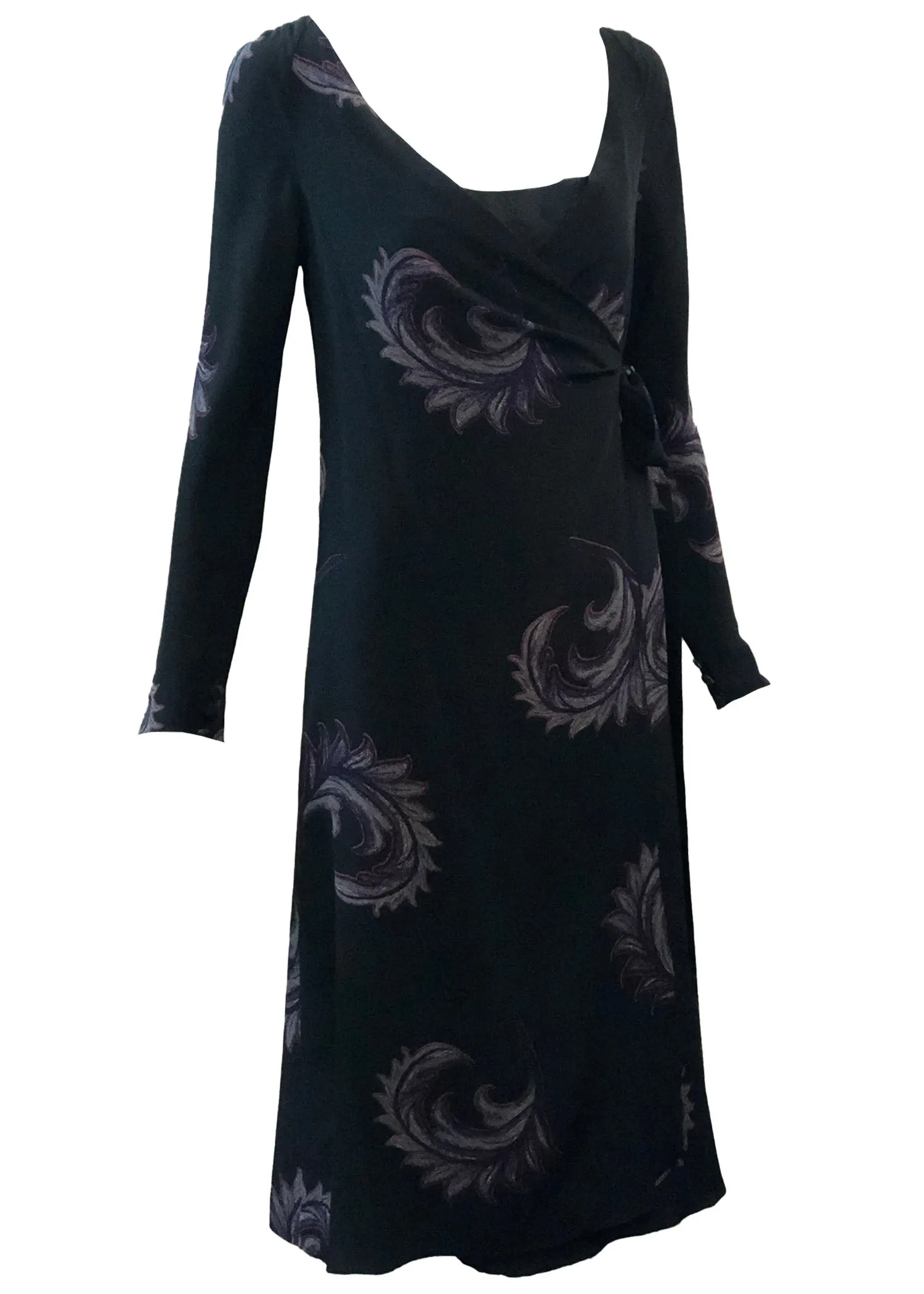 Chloe 70s Silk Wrap Dress with Matching Wrap