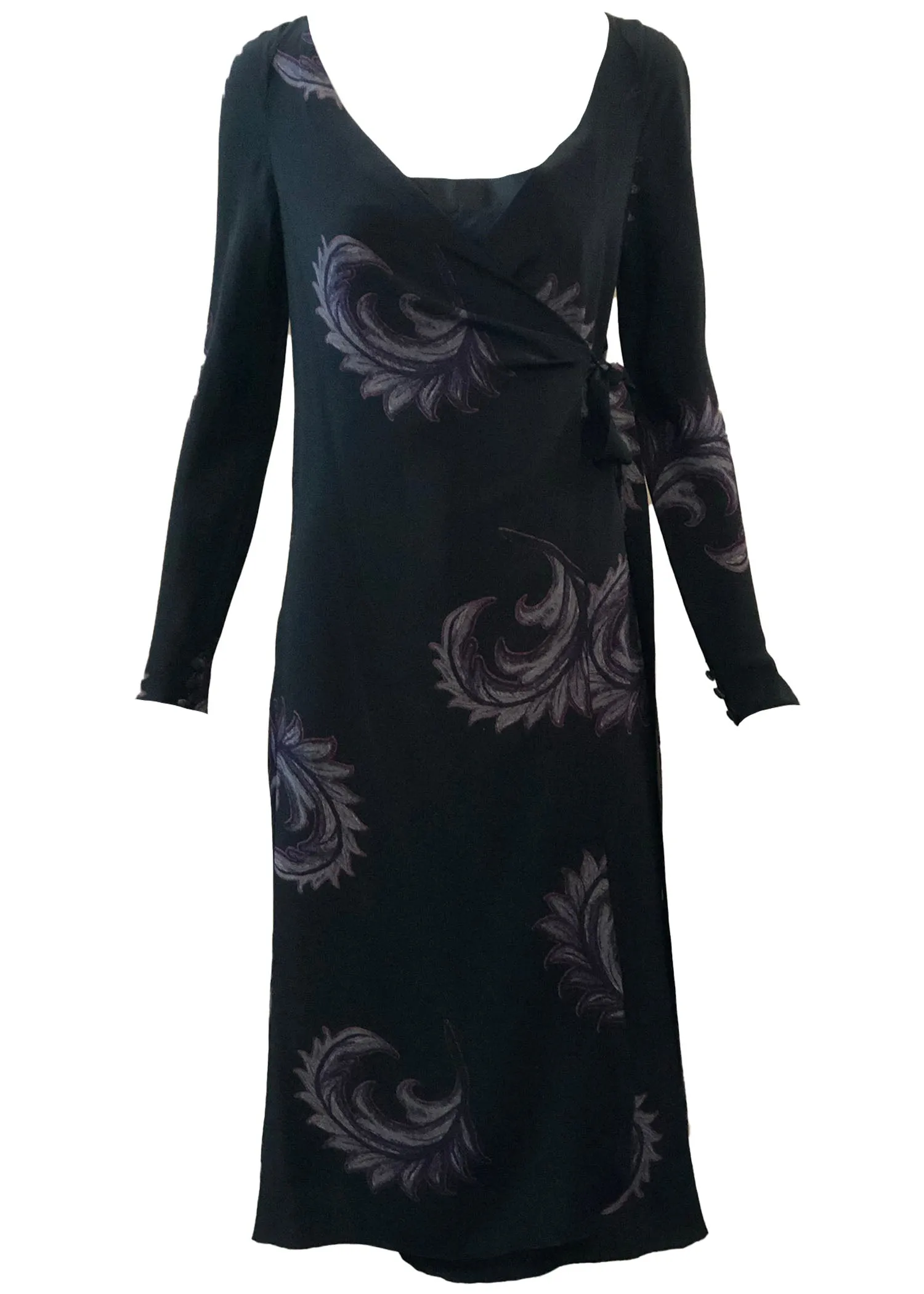 Chloe 70s Silk Wrap Dress with Matching Wrap