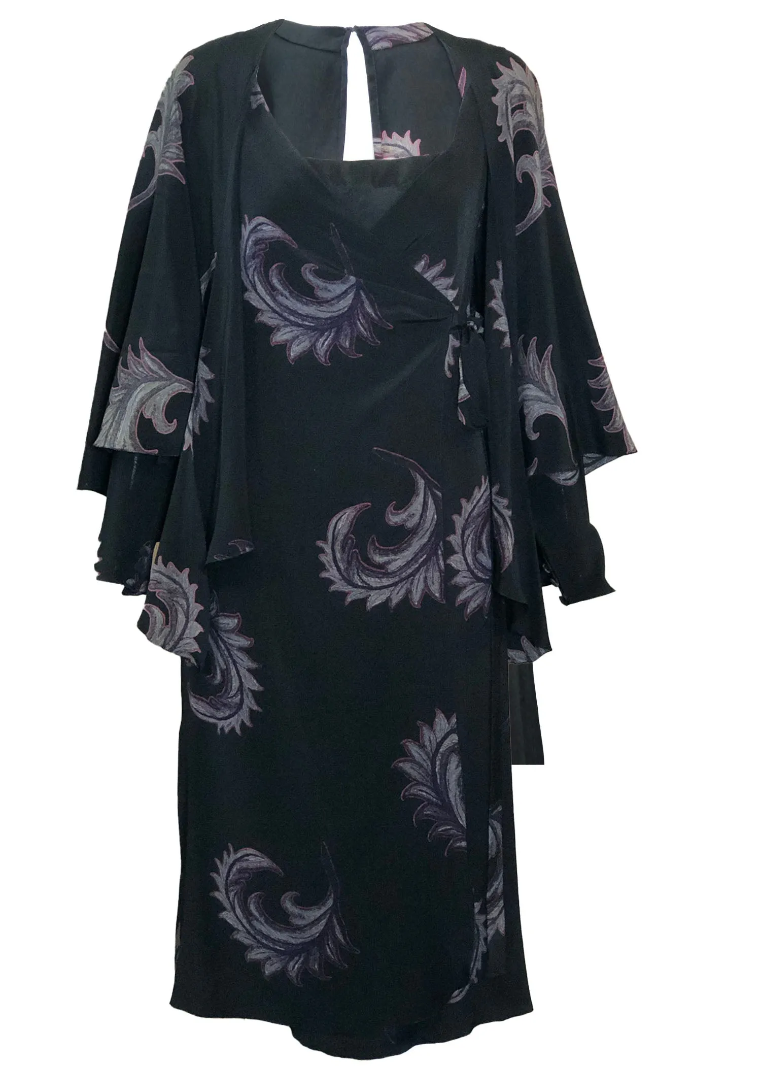 Chloe 70s Silk Wrap Dress with Matching Wrap