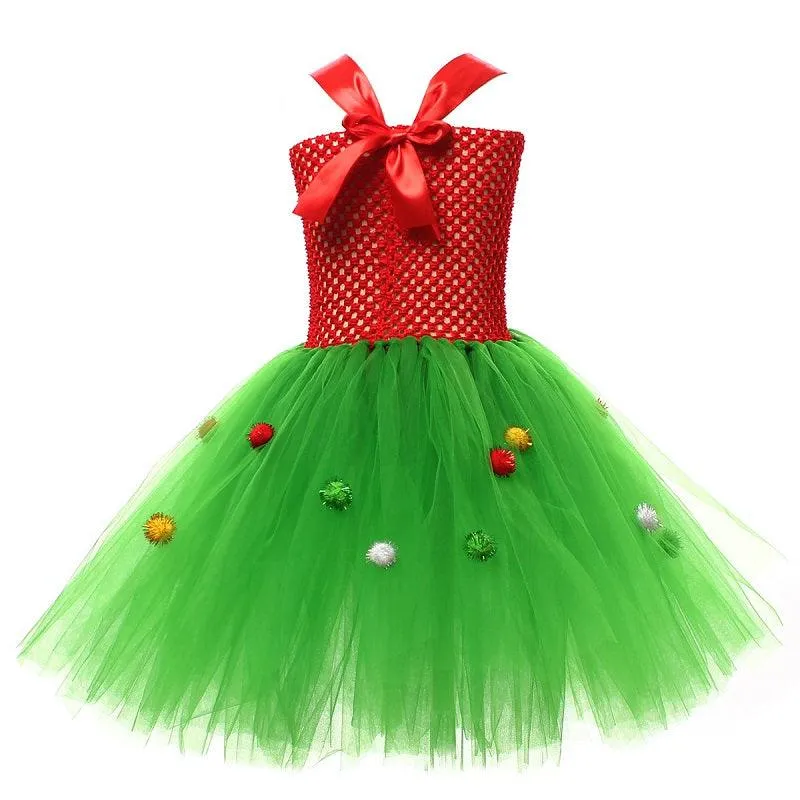 Christmas Girl Dress 2024 New Girl's sequined camisole princess dress Carnival Birthday Banquet Christmas Performance Costume