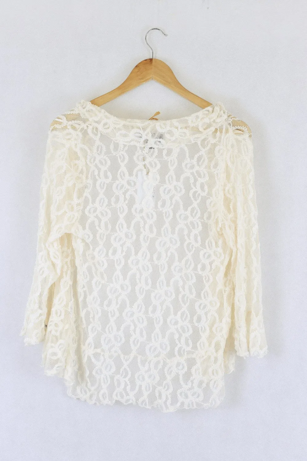 Ckm White Lace Cardigan L