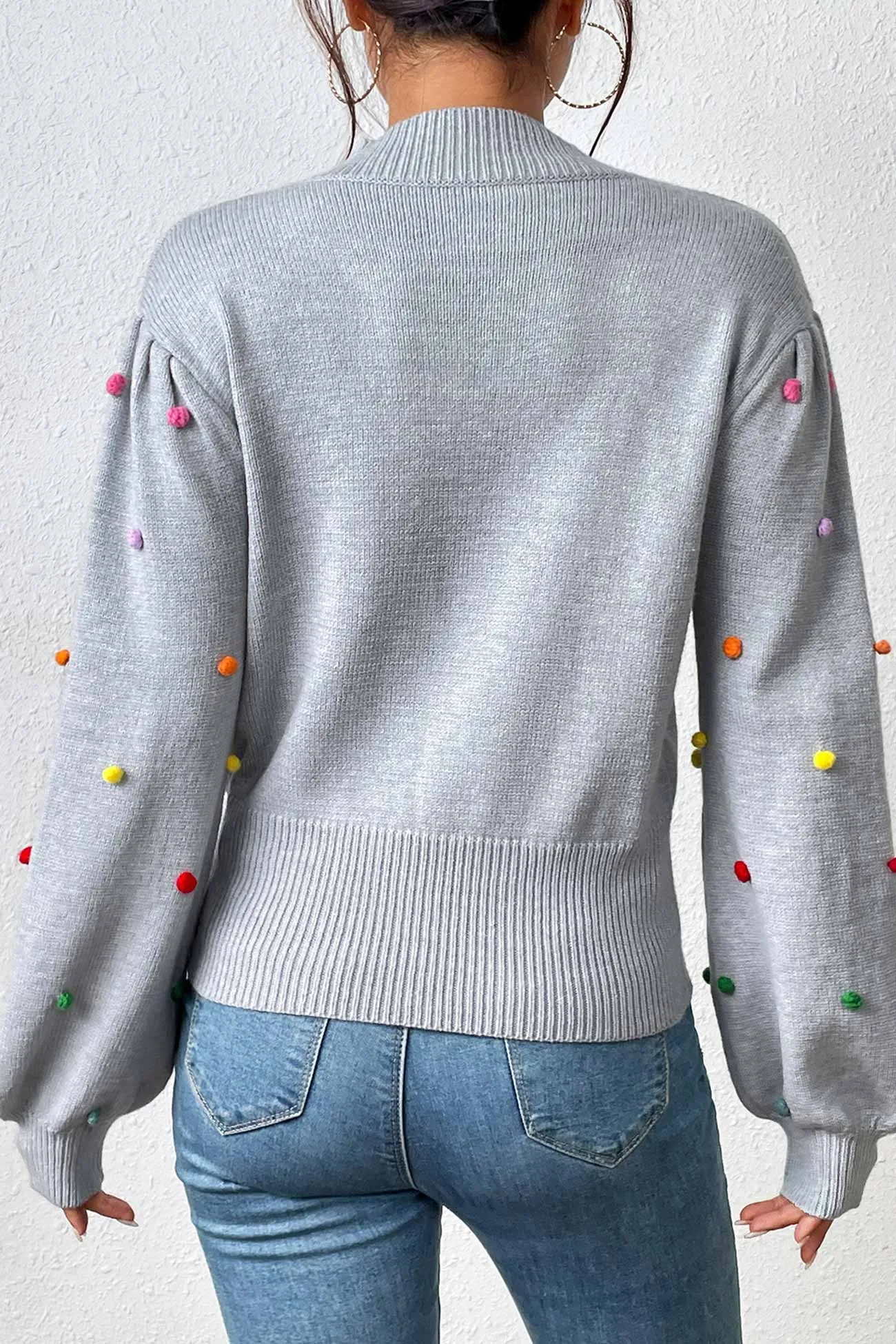 Colorful Yarn Ball Pullover Sweater