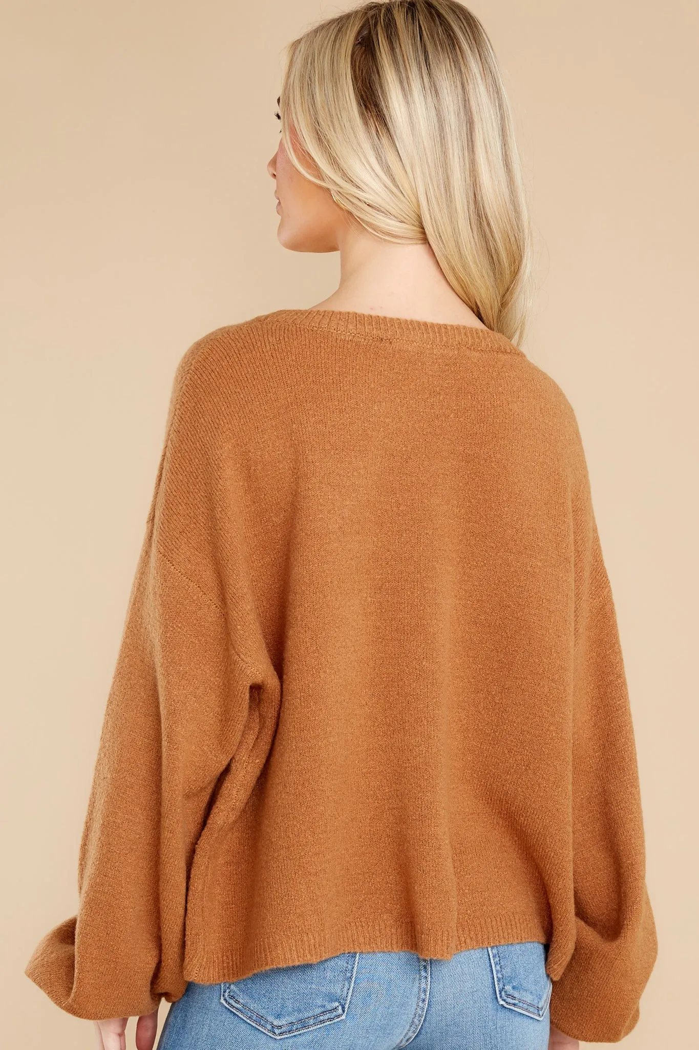 Comforting Moments Camel Sweater