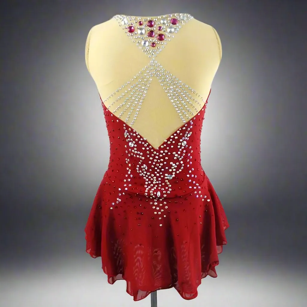 Competition Skating Dress Sleeveless with Crystals BSU8820