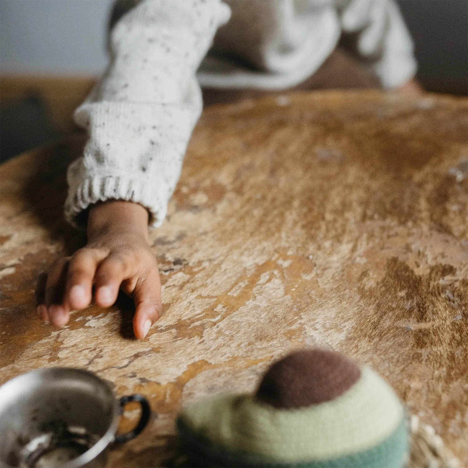 Crake Baby & Kids Sweater - Merino Wool Speckle - Quail