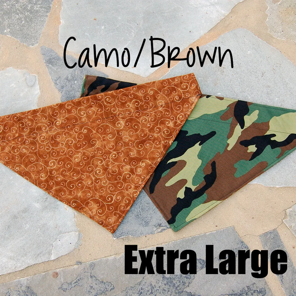 Dog Scarf - Camo/Brown