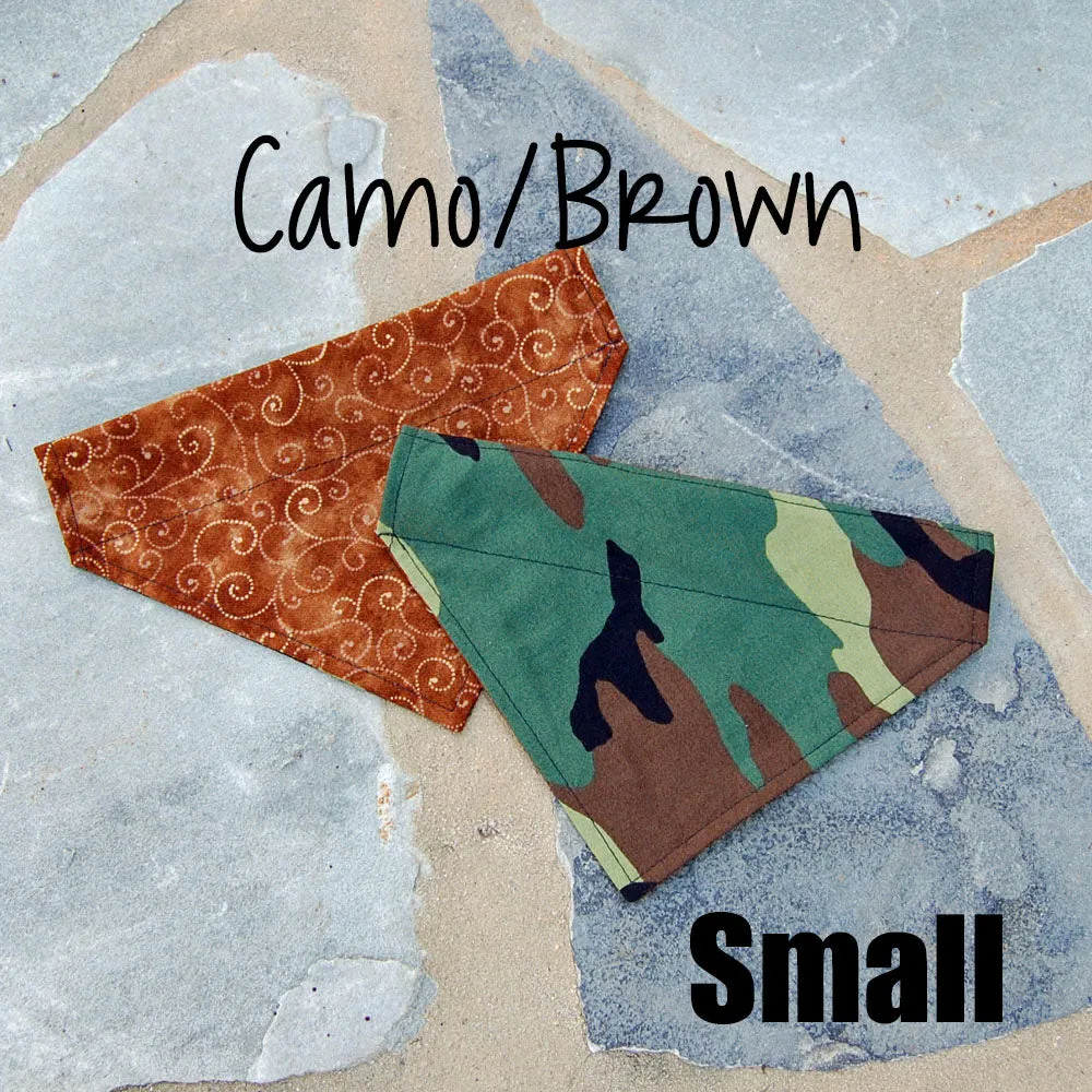 Dog Scarf - Camo/Brown